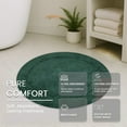 thumbnail image 3 of HOME WEAVERS Waterford Collection Cotton Round Bath Rug, 30" Round, Bottle Green, 3 of 9