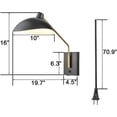 thumbnail image 4 of Swing Arm Bedroom Wall Sconces Modern Black Plug-in or Hardwired Sconce Lighting, 4 of 8