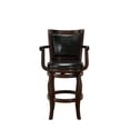 thumbnail image 3 of Bowery Hill Faux Leather Cappuccino/Black Swivel Bar Stool Rectangular 31" Unassembled, 3 of 9