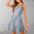 thumbnail image 3 of Floral Mermaid Pattern Slip Dress Dress Summer Elegant Women's Dress Women's Clothing, 3 of 6