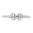 thumbnail image 2 of 0.14 Carat Round Cut Lab Grown Diamond Infinity Engagement Promise Ring In 14k White Gold Over Sterling Silver(G-H Color,SI1-SI2 Clarity,0.14 Cttw)-9.5, 2 of 7