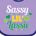 thumbnail image 4 of Inktastic Saint Patrick's Day Sassy Lil' Lassie with Shamrocks Boys or Girls Baby Bib, 4 of 4