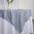 thumbnail image 2 of Efavormart LUXURY Dusty Blue Sequin Square Tablecloth Overlay Square Tablecloth Cover For Wedding Party Event Banquet - 60" x 60", 2 of 9