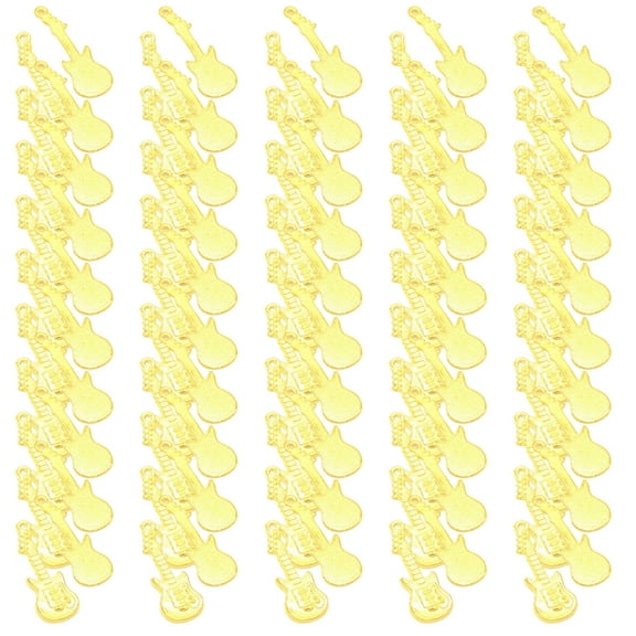 AOOOWER 100Pieces Guitar Pendants Craft Accessories Small Instrument Jewelry Pendant
