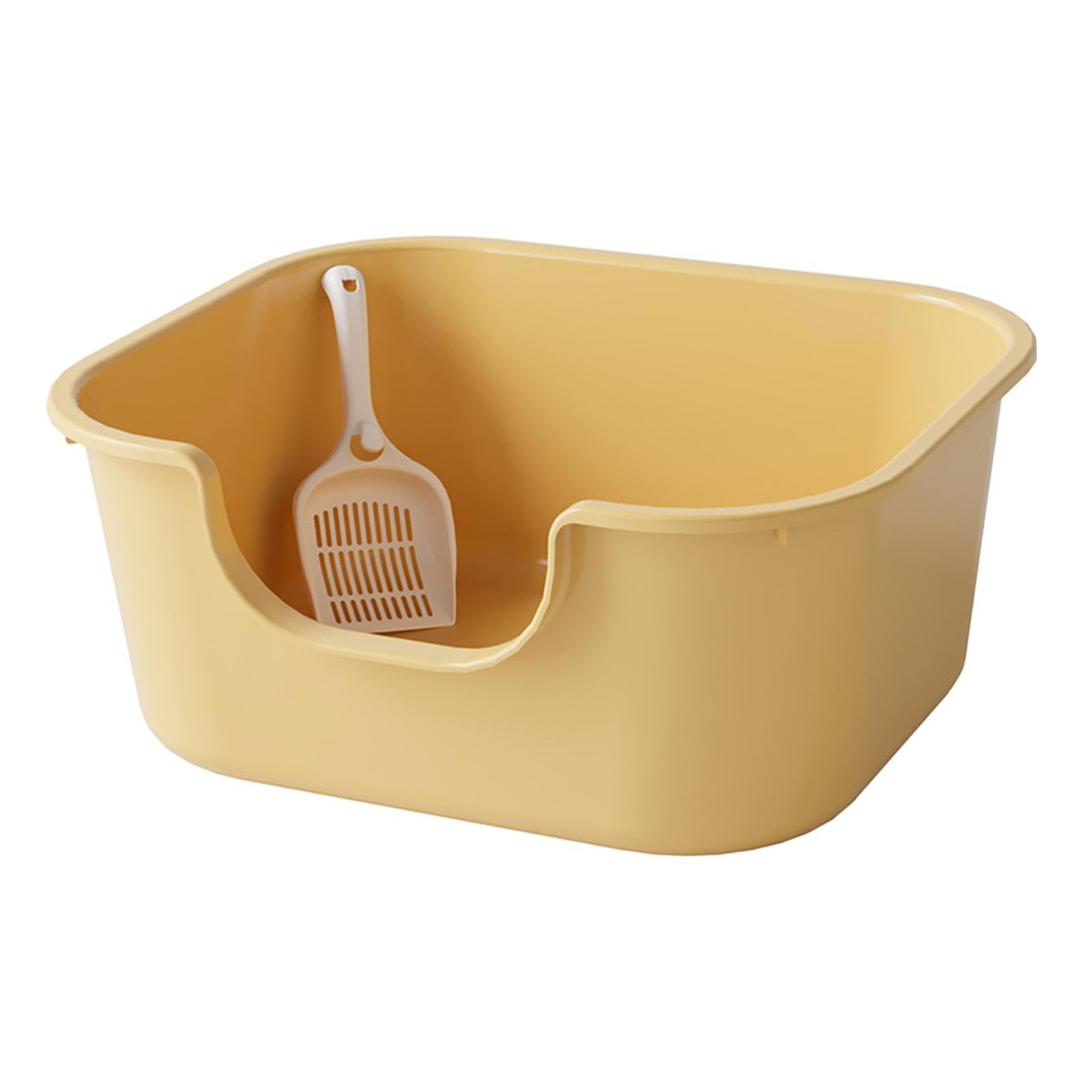 Bvdfgk Cat Litter Basin Cat Heighten Cats Litter Pan Reusable Anti ing Yellow