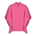 thumbnail image 4 of Summer Saving Wycnly Womens Tops Dressy Casual Fashion Batwing Sleeve Loose Fit Lightweight Comfy Pullover Shirts Summer Elbow-Length Crewneck Tops Solid Blouse Hot Pink m, 4 of 7