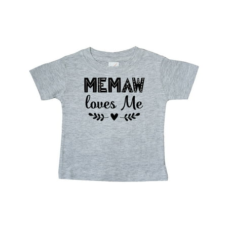 

Inktastic My Memaw Loves Me Outfit Gift Baby Boy or Baby Girl T-Shirt