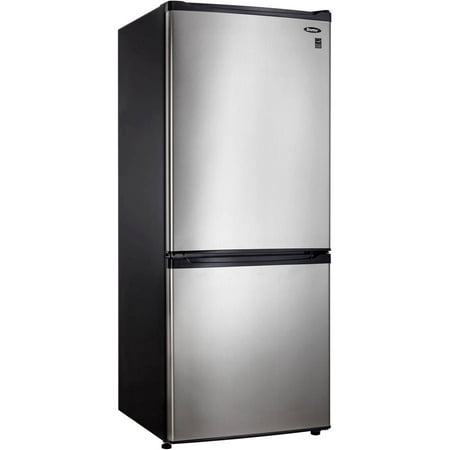 Danby 9.2 Cu Ft Bottom Mount Refrigerator, Black, Spotless Steel