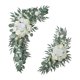 thumbnail image 4 of 2 hojas de flores para boda, flores artificiales, juego de guirnaldas, letrero de boda para Estilo A, 4 of 9