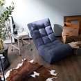 thumbnail image 2 of Recliner Chair, Lazy Floor Sofa Couches, Adjustable Lounge Chair, Accent Couch, Corner Chair Sofa for Living Room Bedroom Salon Office, Navy, 2 of 8