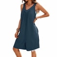 thumbnail image 2 of Haivin Women's Romper, Solid Color V-Neck Loose Sleeveless with Pockets, Casual Fashion One-Piece for Daily Wear and Summer Outdoor Activities, 2 of 9