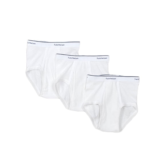 Fruit of the Loom Boy's Cotton Ribbed Brief Underwear (Pack of 3)