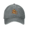 thumbnail image 2 of XMXT Cotton Baseball Cap, Cheese Pizza Print Mens Baseball Hats, Gray, 2 of 9