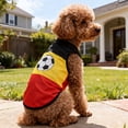 thumbnail image 5 of Lightweight Stretch Brasil Dog Soccer Jersey, Mesh Breathable Short Sleeve Pet Sportswear, Puppy Apparel for Outdoor Walking Running All Sized Dogs, 5 of 5
