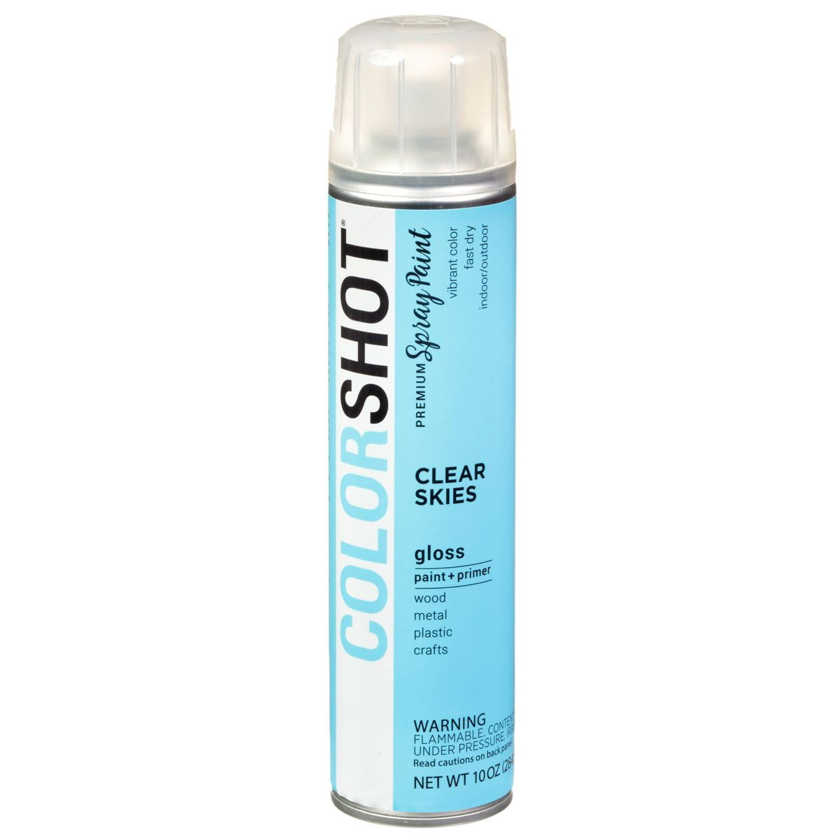 COLORSHOT Premium Multi-Surface Gloss Clear Skies Spray Paint - 10 oz - Light Blue