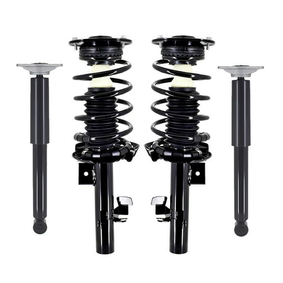 Set of 4 Front Quick Complete Strut-Coil Spring Assembly-Rear Complete Shock Absorber Kit For 2007-2016 Volvo S80