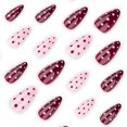 thumbnail image 4 of 30pcs Wearable Nail Short Nail Art Fake Nail Wave Point Wearable Nail Piece, 4 of 8