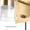 thumbnail image 2 of Hazel LED Integrated Matte Brass Plug-In or Hardwire Wall Sconce with Glass Shade, 91004448, 2 of 9