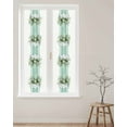 thumbnail image 2 of Window Privacy Film, Green Eucalyptus UV Sun Blocking Window Tint Film Heat Control One Way Blackout Window Film, Spring Summer Floral Leaves Botanical Flowers Non Adhesive Static Cling 17.7x78.7 In, 2 of 7