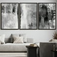 thumbnail image 3 of SHENIFY Large 24x36in3pcs Black Framed Black Abstract Wall Art Tie-Dyed Abstract Illustrations Modern Minimalist Painting Decorative Artwork for Living Room Bedroom, 3 of 5
