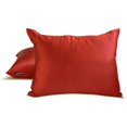 thumbnail image 3 of Funda de almohada lumbar de lujo HomeCentric, color óxido, paquete de 2, 30 x 45 cm (12 x 18 pulgadas), funda de almohada rectangular de satén liso, estilo moderno liso - Satén flameado color óxido, 3 of 5