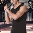 thumbnail image 3 of Polyester Men Fitness Clothes Running Exercise Sleeveless Sportswear Neoprene Sports Vest(XXL),, 3 of 5