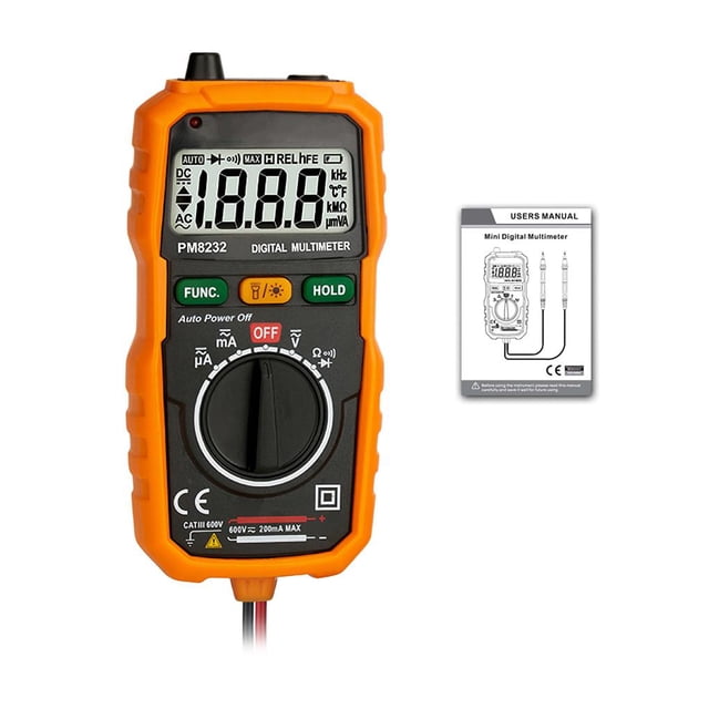 Probador De Rango Automático Pm8232 Con Multímetro Digital Inteligente De Alta Precisión Que Prueba Corriente De Voltaje De Resistencia Para Dispositivos Electrónicos Domésticos Methold TO002984-00