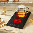 Borrallio 2 Burner Electric Cooktop 12 Inch, 110V Plugin Electric