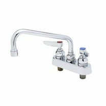 T&S Brass - Workboard Faucet, Deck Mount, 4'' Centers, 8'' Swing Nozzle, Lever Handles