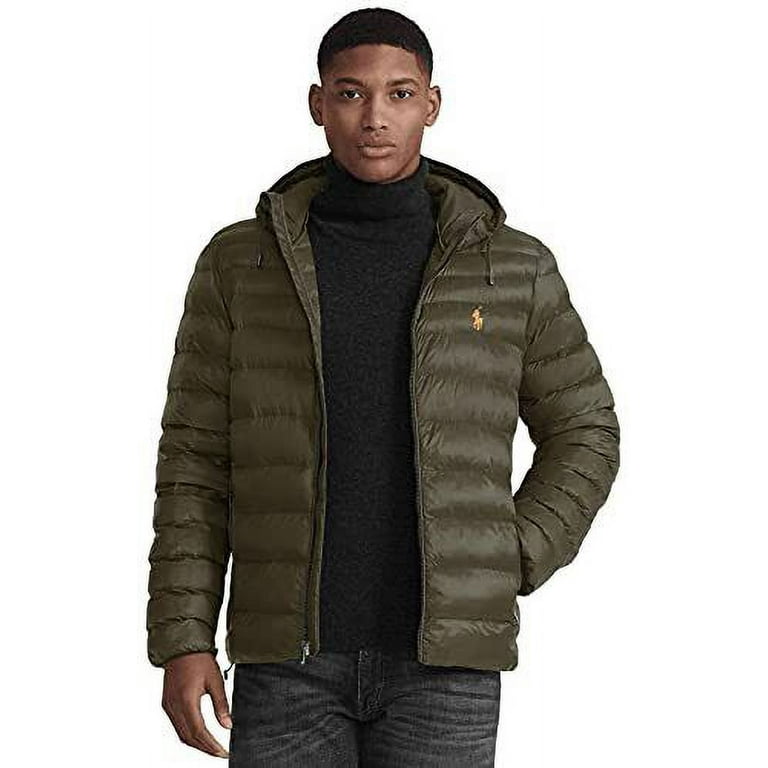 Polo ralph lauren men's full zip hooded puffer jacket sale