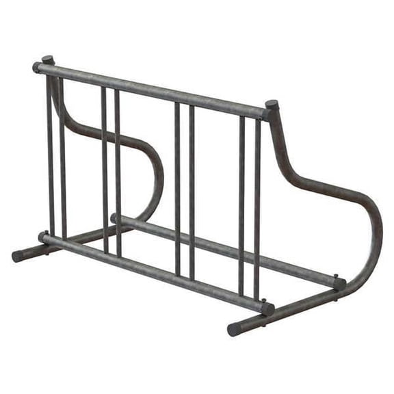 Madrax Bike Rack,1-Sided,4-Bike,48 in.,Silver QS-GR114-G