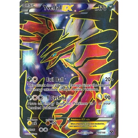 Yveltal EX Full Art 144/146 Xy Pokemon Card