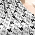 thumbnail image 3 of White Butterfly Black Pattern Blanket,Comfortable Soft Flannel Throw Blanket,All Season,Warm Lightweight Blankets for Sofa Bed Couch Living Room Chair,30"x40", 3 of 4