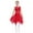 A Red, variant on AISLOR Kids Girls Lyrical Ballet Leotard Dress Cut Out Front Backless Mesh Tulle Skirt Dancewear Pink 6