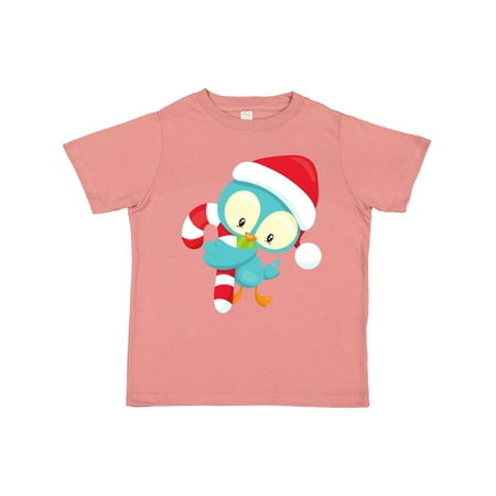 

Inktastic Christmas Bird Blue Bird Bird With Candy Cane Gift Toddler Boy or Toddler Girl T-Shirt
