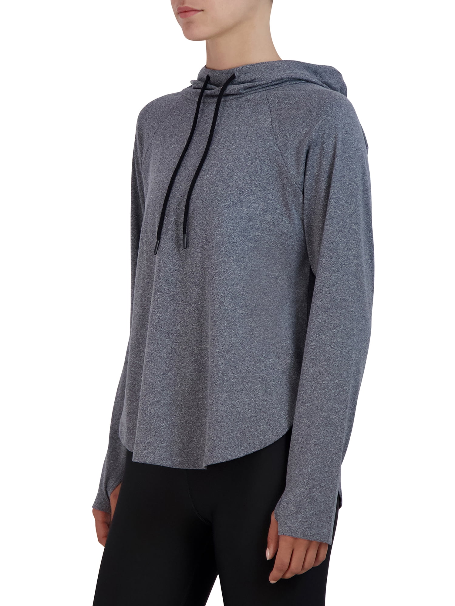 BCBG Paris Women's Melange High-Low Hoodie