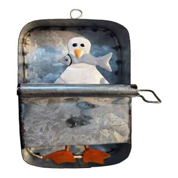 Adorno de pingüino, decoración de pingüino, divertido colgante de de Metal, colgante de lata de pingüino para exhibiciones de puertas