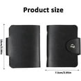 thumbnail image 2 of PU Leather Credit Card Organizer Slim (24 Small Cells for Memory Cards) Business Credit Card Book, Black Wallet Holder for Men Women, RFID Blocking Sleeve, Debit Cards Protector Organizer, 2 of 7
