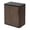Brown, variant on Slim Bathroom Trash Can, Modern Metal Trash Can Wastebasket with Press Top Lid, 3.1 Gallon Narrow Trash Bin with Removable Liner Bucket