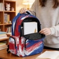 thumbnail image 5 of FKELYI July 4th USA Flaf Star Print School Backpack for Boys & Girls Schoolbag Lightweight Bookbag with Multi-Pockets Elementary Middle School Student Ages 6-12, 5 of 7