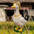 thumbnail image 1 of Bufanda con sombrero de ganso, sombrero de de gallina, ropa divertida, para mascotas, disfraz de césped, porche, traje de ganso para estatuas al, 1 of 8