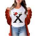 thumbnail image 4 of Fiudx Ofertas Relámpago Camiseta Informal de Manga Corta con Cuello Redondo y Estampado Informal a La Moda para Mujer, 4 of 4