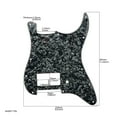 thumbnail image 4 of Mistaha Guitar Accessory: Black Pearl Double Pickup Loaded Pickguard for Fender Stratocaster - GPV02, 4 of 6