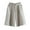 Beige, variant on QATAINLAV Linen Bermuda Shorts for Women Women Bermuda Shorts Cotton Linen Knee Length Wide Leg Short 2026 Beach Solid Color Shorts with Pockets Beige M