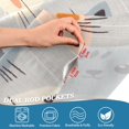 thumbnail image 5 of Yayeee Kitchen Curtains Tier Set of 2 Light Filtering 57"x36" Over Sink Window Panels, Cute Cartoon Cat, 5 of 7