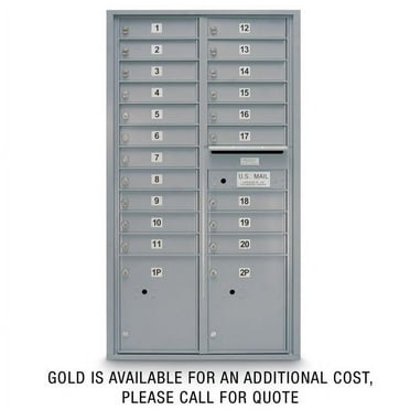 Postal Products Unlimited  20 Door Standard 4C Mailbox with 2 Parcel Lockers - Sandstone