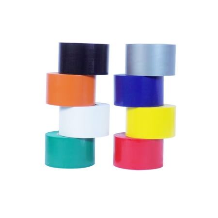 8 Inch Grip Tape WOD EL-766AW Professional Grade Electrical Tape General Purpose Rainbow UL/CSA listed core: 2 inch X 66 ft. - Use At No More Than 600V & 176F (Pack of 8) ()