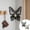 Black, variant on hulanddfd Butterfly Floating Shelf, Solid Wood Wall Display Rack Wall-Mounted Candle Holder and Decorative Storage Rack for Bedrooms Boho Cute Bathroom Kitchen office Living Room Decor Black