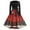 Red, variant on Christmas Dresses for Women Women's Casual Fashion Printed Retro Square Neck Long Sleeve Dress with AI Christmas Print for Holiday Party,Black,L