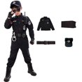 thumbnail image 1 of Disfraz de policía especial para niños, uniforme de actuación para fiestas de Carnaval, Halloween, ejército, 110-160CM, 1 of 4